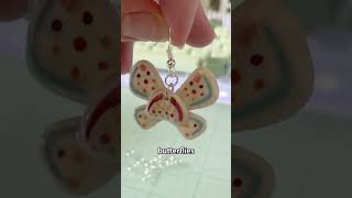 Turning my dads butterfly watercolors into earrings