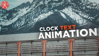 Clock Text Animation🔥New 2020 intro text animation transition❤️