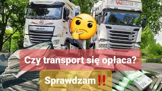 Czy TRANSPORT  się opłaca? Sprawdzam...| Miesięczny koszt utrzymania zestawu😲