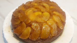 caramel upside down apple cake | healthy apple cake |