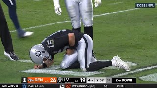 Gardner Minshew Broken Collarbone (Out For Season) - BRONCOS vs RAIDERS - 2024-25 NFL SEASON WEEK 12