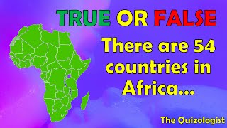 True or false quiz - Geography Edition