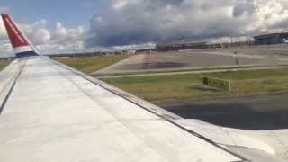 Oslo Gardermoen Taxi/Takeoff (Norwegian 737-800 LN-NOO)