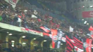 Ac Milan fans singing before the match