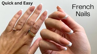 BEST WAY TO DO FRENCH NAILS AT HOME // TRYING TEMU PREMADE FRENCH TIP GEL-X NAILS