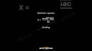 Derivation Of Quadratic Equation😳😲 #shorts #youtubeshorts #viral #maths