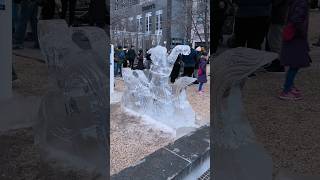 Chilling Adventure at Toronto's Icefest BLOOR-YORKVILLE #toronto #shorts #art #freezingfun