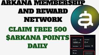 AIRDROP ALERT: INSTANT 500 POINTS ON $ARKANA| COLLECT DAILY 500 POINTS| EARN 3,000$ WITH AIRDROPS