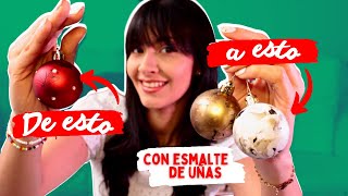 Reciclando adornos navideños y más nieve artificial casera