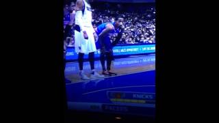 J.R Smith untying Shawn Marion's Shoe