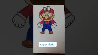 super mario drawing #youtube #shorts