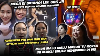 "Reaksi Di Bus Redsparks Lihat Mega Masuk Berita Tv Korea.."!! Senangnya Mega Ketemu Mantan Pelatih