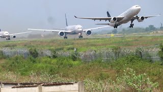 TAKE OFF...!!!! PLANE SPOTTING BANDARA KERTAJATI PESAWAT SUPER BESAR SAUDIA DAN GARUDA