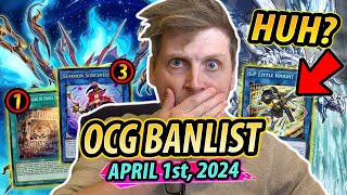 HUH..?! - OCG Banlist APRIL 2024 | DISCUSSION AND TCG IMPACT?