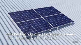 Installation video ValkPitched - Clamp | Corrugated Sheets, Fiber  - Mounting bracket | Landscape