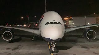 a British Airways A380 at Los Angeles International Airport