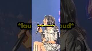 Billie Eilish saw someone fall down the stairs and laughed 😂 #shorts #billieeilish #celebrity