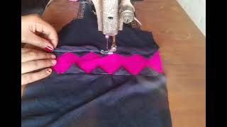 Simple baju design # easy trike s beautiful slveeve design #cutting and stitching #