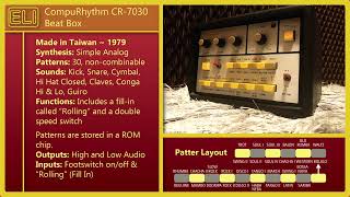 ELI CR-7030 Beat Box Analog Drum Machine Demo
