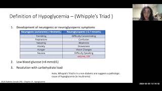 Prevention and Management of Hypoglycemia in a non diabetic