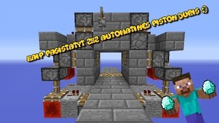 minecraft pamoka: 2x2 automatines piston duris