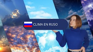 Vocabulario en  Ruso A1 : Las estaciones y el clima ☀️​🌦️​​⛈️​🍃​❄️​