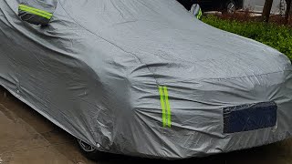 Silver car cover rain waterproof test real shot, better quality: step by step guide