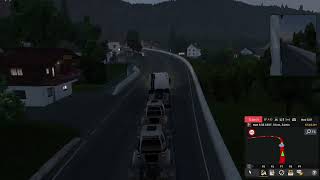 See the how sharp over take the driver on the highway in the night #eurotrucksimulator