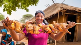 African Village #cooking | Chicken Fry Recipe with Mashed Potato | Chicken Recipe Cooking In Village