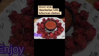 Street Style Manchurian Recipe With Homemade Schezwan Chutney|| #youtubeshorts  @queenskitchen17