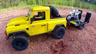 rc mn d90 dengan trailer bike