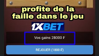 faille chez 1xbet gagner 130000 XAF avec 200 XAF