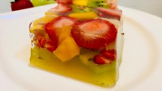 Fruit Jelly Cake/Fruit Cake/Glass Cake/Fruit Pudding Recipe/The taste