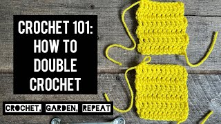 Crochet 101: How to Double Crochet (Zig Zag Edge & Straight Edge) 🧶 Crochet, Garden, Repeat