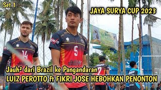 Bule Brazil LUIZ PEROTTO ft FIKRI JOSE Hebohkan Penonton Pangandaran || Jaya Surya Cup 2023