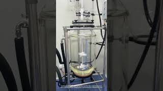 100L jacketed glass reactor with high and low temperature circulation device #reactor #chemistry