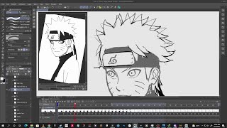 Naruto Close Up Scene Animation work in progress Time Lapse