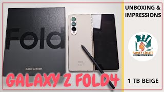 Samsung Galaxy Z Fold 4 Beige 1TB Unboxing & Impressions