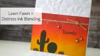 Lawn Fawn + Distress Ink Blending Card