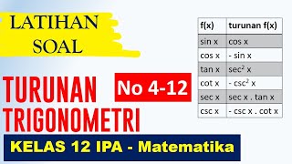 CONTOH SOAL TURUNAN TRIGONOMETRI (4-12)