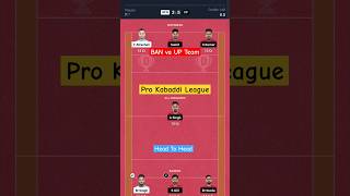 BEN vs UP Today Dream11 Team Prediction || Pro Kabaddi League 2024 || #shorts