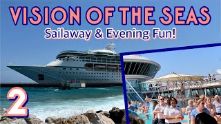 Vision of the Seas: Sailaway, bar hopping, & evening activities! | PART 2