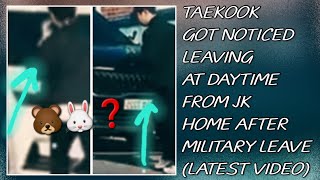 Recent!😱💋Taekook Got Noticed At Daytime From JK Home After Military Leave(New)#taehyung#jungkook#bts