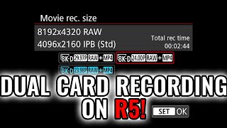 EOS R5 - How to record to both card slots. INSTANT PROXIES for 8k Raw video for fast editing!