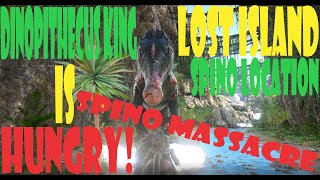 Ark Survival Evolved Lost Island - SPINO HUNT!! DINOPITHECUS KING IS HUNGRY!! SPINO LOCATIONS