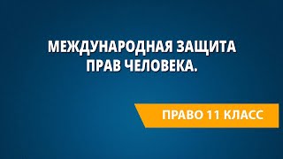 Международная защита прав человека. Международное гуманитарное право и права человека