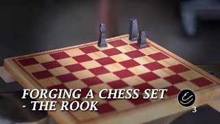 Hand-Forged Metal Chess Pieces - The Rook