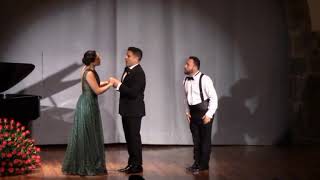 Jacinta Barbachano, mezzo-soprano, César Delgado, tenor, and José Manuel Caro, baritone