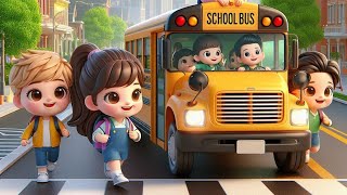 wheels on the bus go round and round | Nursery Rhymes and Kids Songs