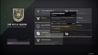 Week 5 Lucent Loth where to find- Lepidopterist Triumph achievement- Destiny 2